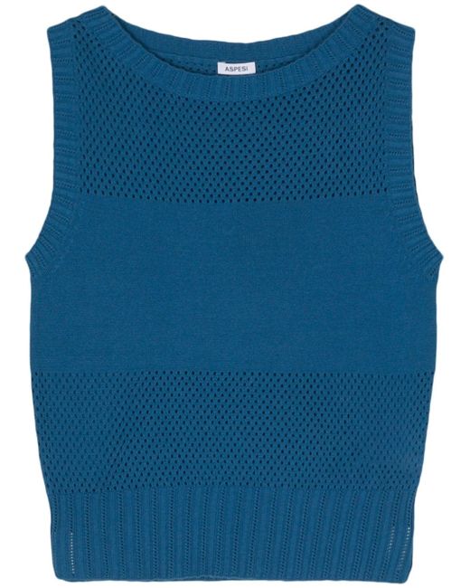 Aspesi pointelle-knit sleeveless top
