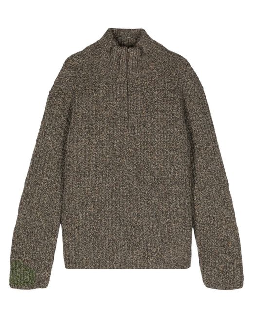 Maison Margiela speckle-knit wool blend jumper