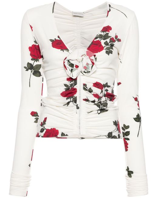 Magda Butrym floral-print ruched top