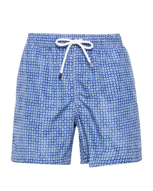Fedeli Madeira graphic-print swim shorts