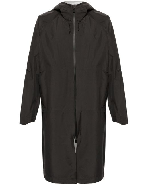 Herno zip-up hooded maxi raincoat