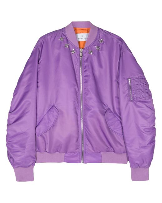 Manuel Ritz rhinestone-embellished bomber jacket