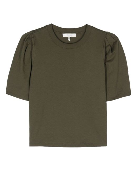Frame pleat-detail cotton T-shirt