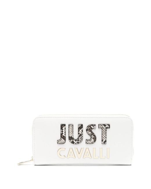 Just Cavalli logo-lettering zip-up wallet