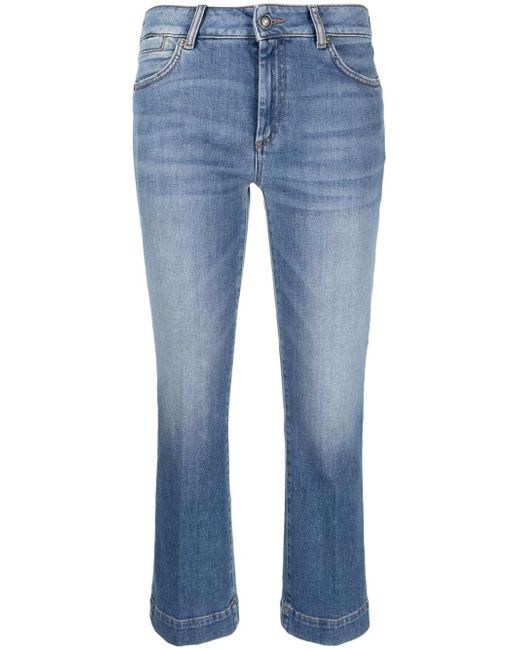 Sportmax cropped washed denim jeans