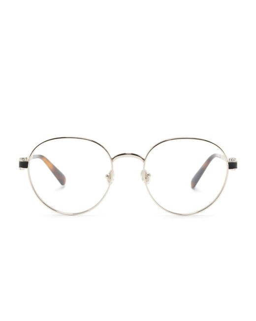 Moncler logo-plaque round-frame glasses