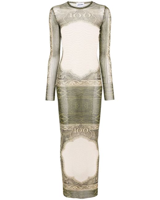 Jean Paul Gaultier Catrouche mesh maxi dress
