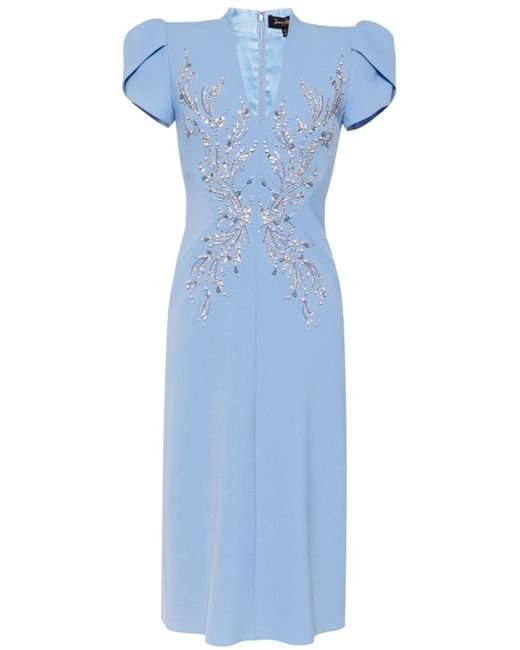 Jenny Packham Firefly crystal-embellished midi dress
