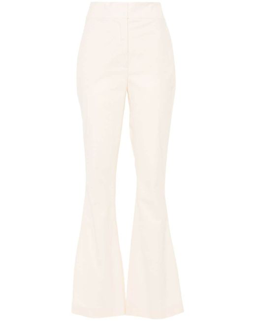 Genny crinkled-finish flared trousers