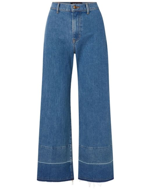 Veronica Beard high-rise wide-leg jeans