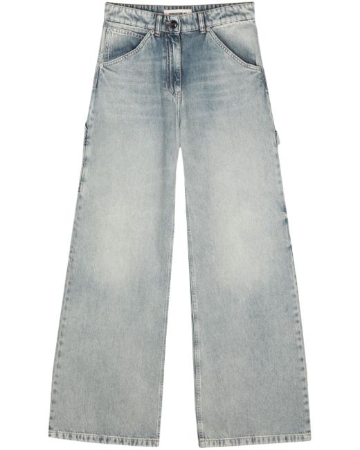 Semicouture mid-rise wide-leg jeans