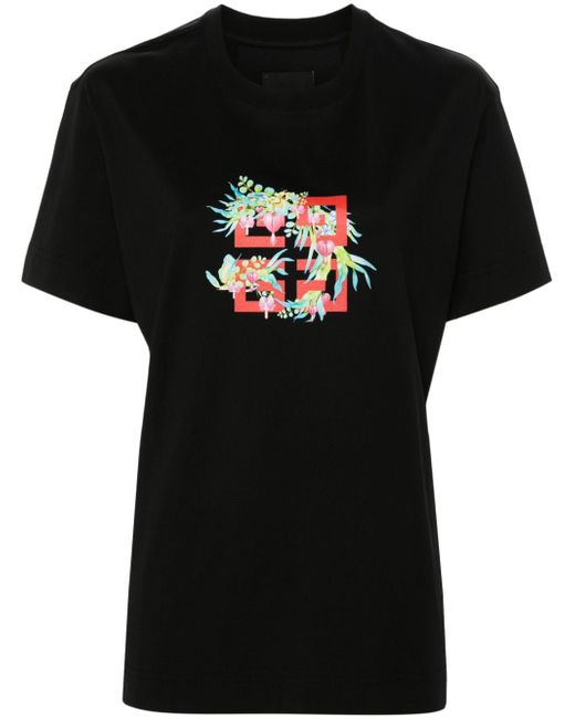 Givenchy 4G Flowers-print T-shirt