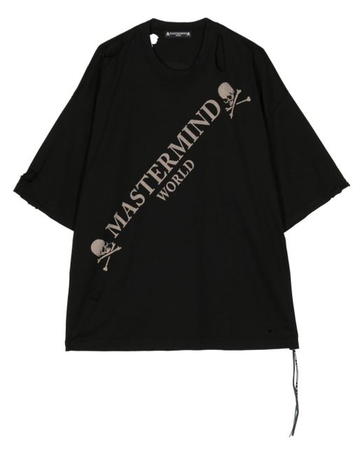 Mastermind World distressed-effect T-shirt