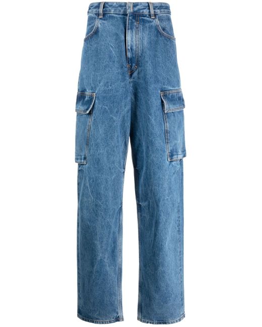 Givenchy washed wide-leg jeans