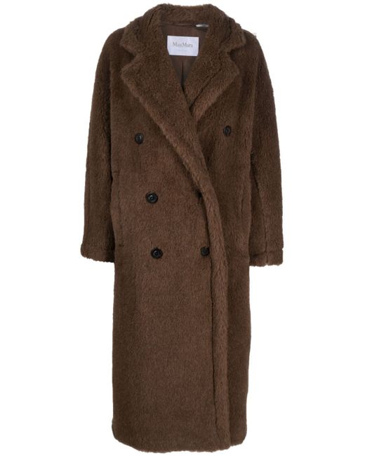 Max Mara double-breasted faux-shearling coat