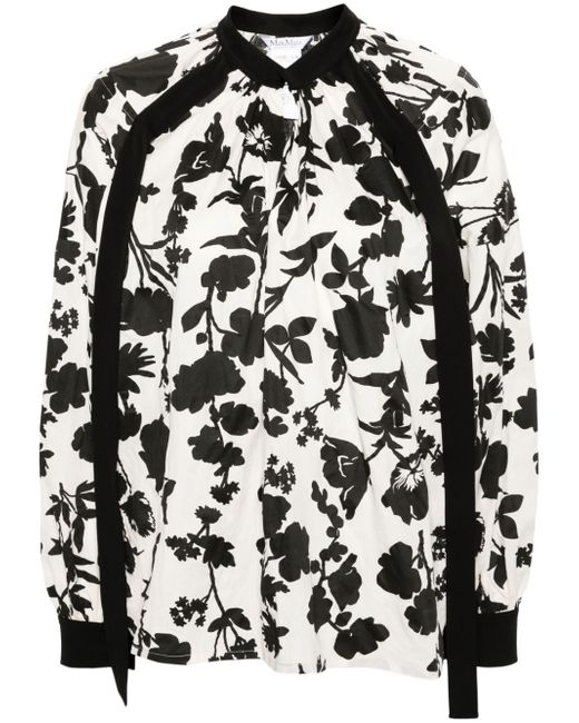 Max Mara Gaetana floral-print cotton blouse