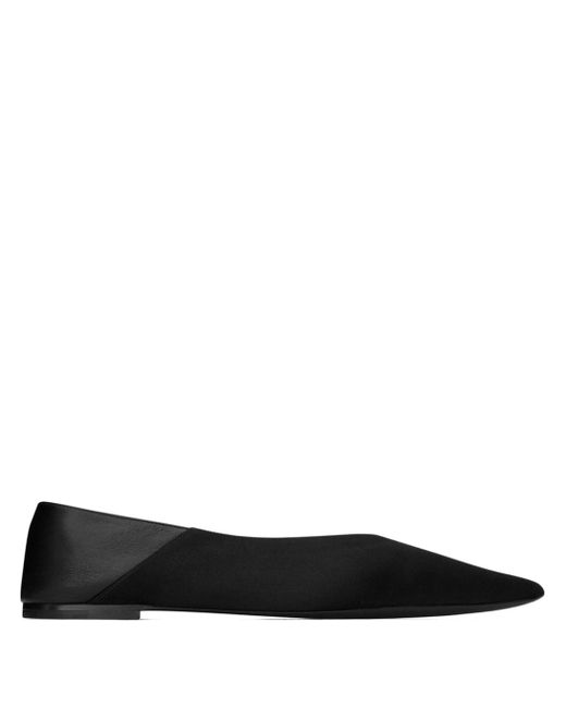 Saint Laurent Carolyn crepe-texture ballerina shoes
