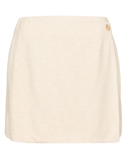 Claudie Pierlot wrap-design textured miniskirt