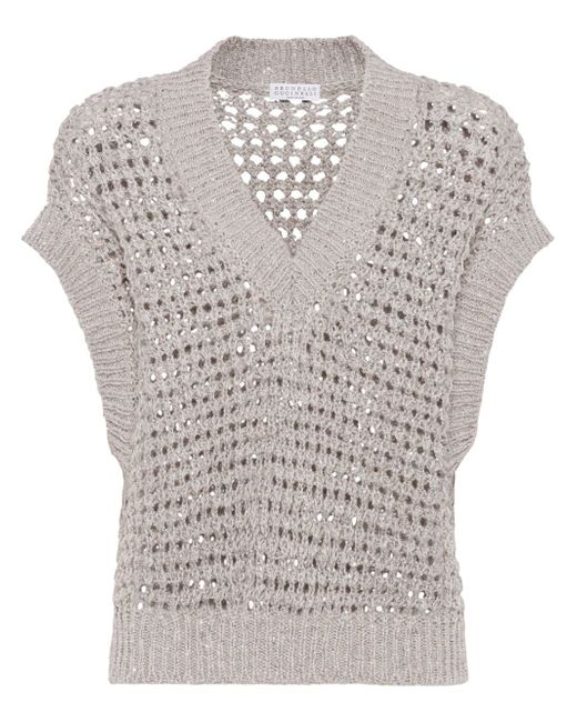 Brunello Cucinelli V-neck knitted vest