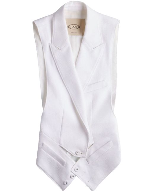 Tod's belted cotton waistcoat