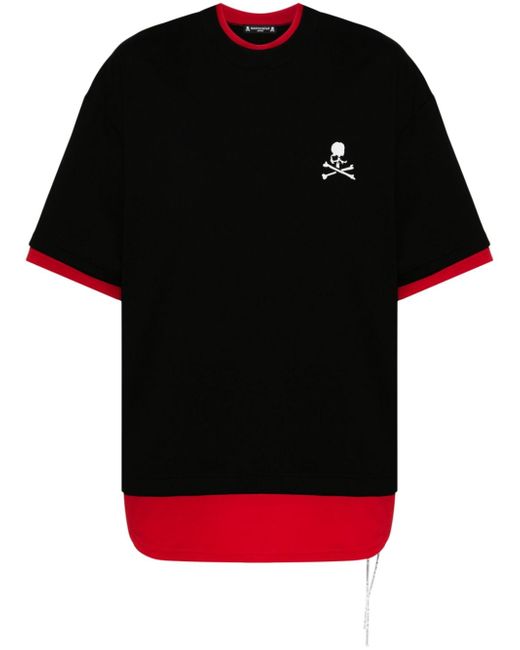 Mastermind Japan layered skull-print T-shirt