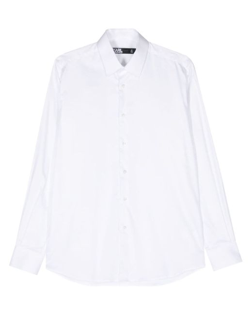 Karl Lagerfeld classic-collar poplin shirt