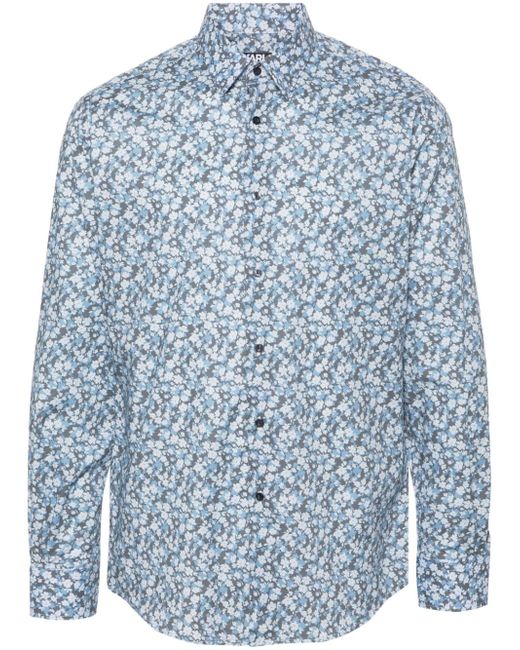 Karl Lagerfeld floral-print poplin shirt