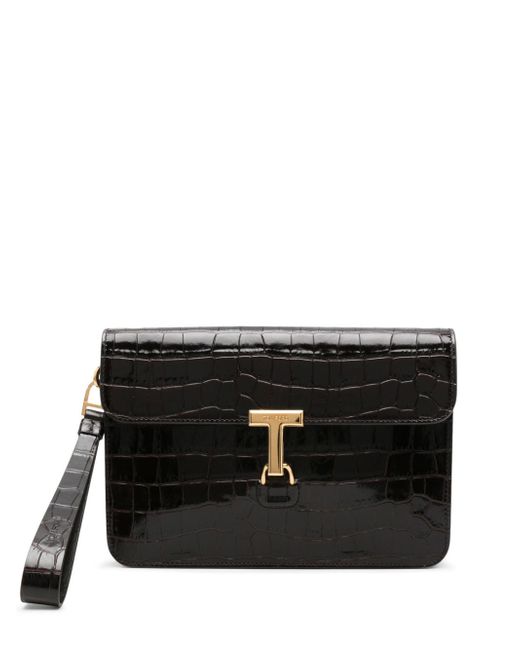 Tom Ford T Pin leather clutch bag