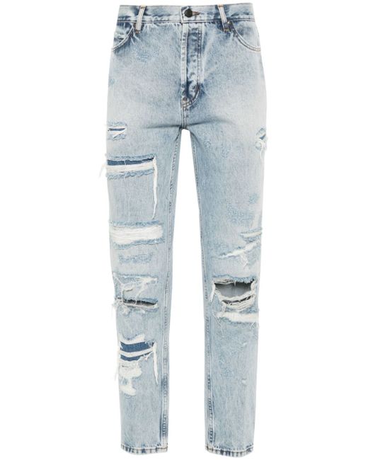 Hugo Boss distressed-finish jeans