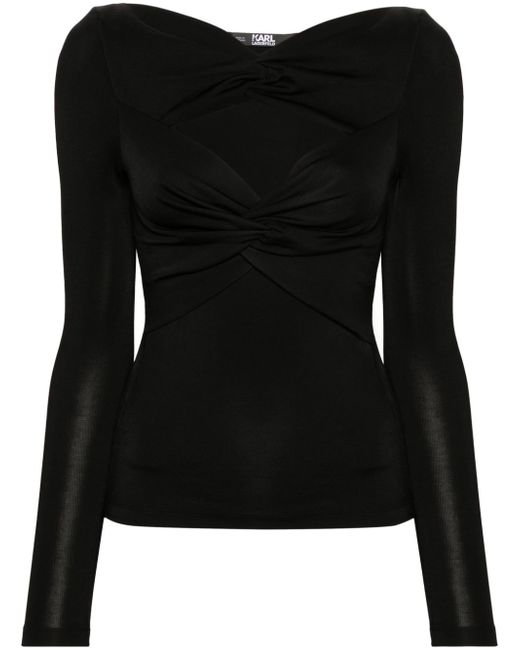 Karl Lagerfeld twisted cut-out top