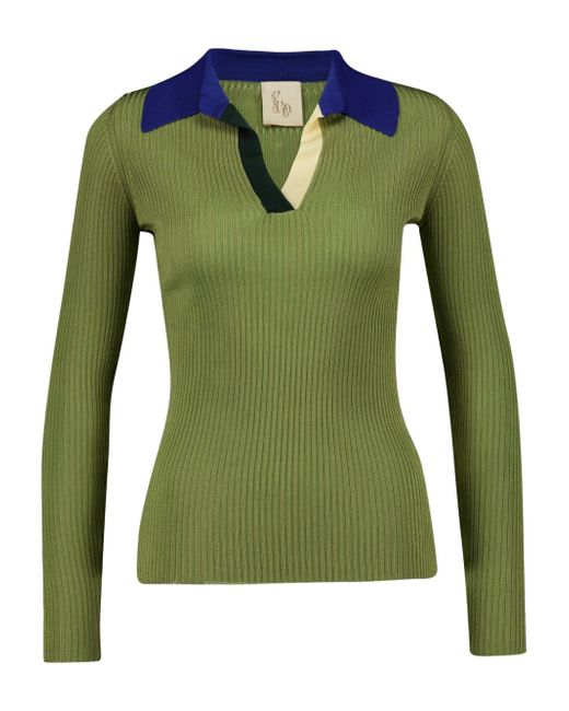 Paula colour-block knitted top