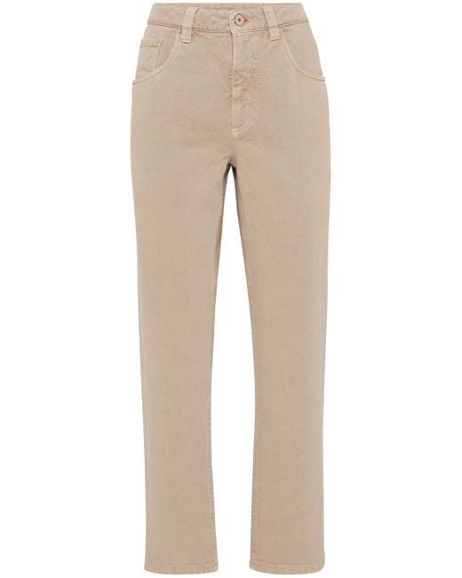 Brunello Cucinelli mid-rise cropped jeans