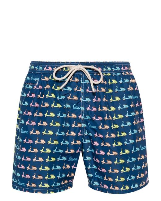 Mc2 Saint Barth Vespas-print swim shorts
