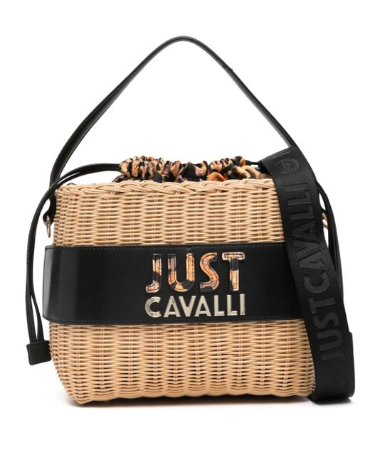 Just Cavalli logo-embossed tote bag