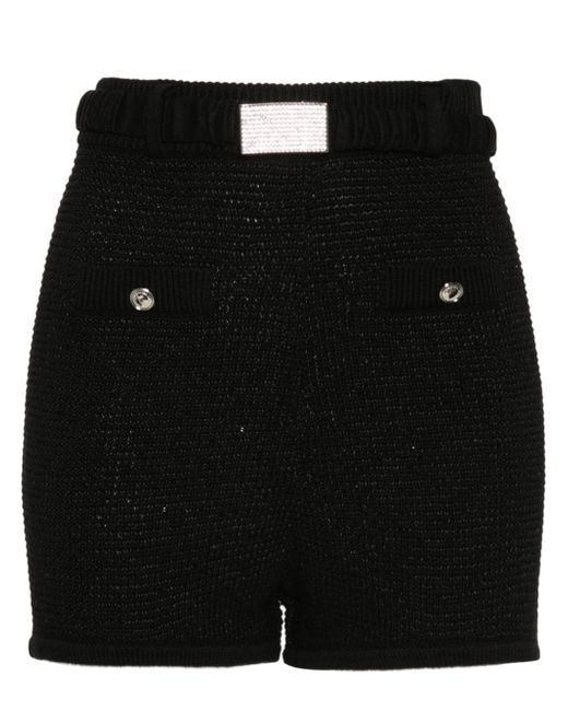Alessandra Rich sequin-embellished knitted shorts