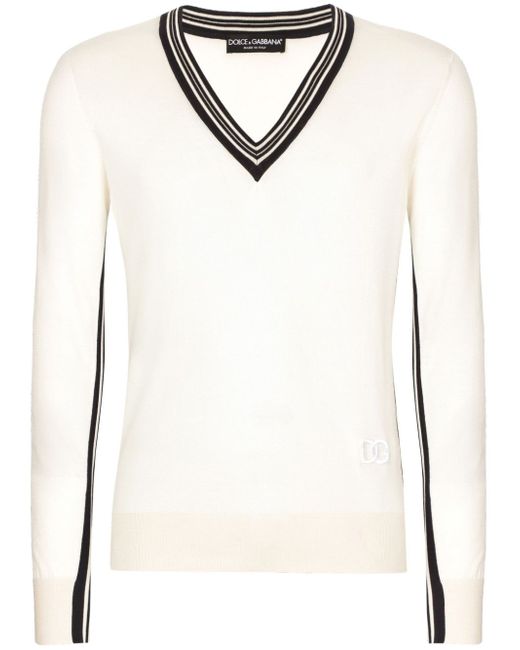 Dolce & Gabbana stripe-tipped jumper