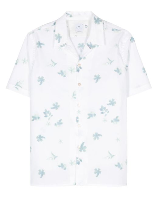 PS Paul Smith floral-print organic-cotton shirt