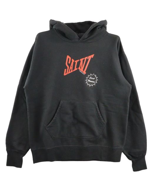 Saint Mxxxxxx logo-print hoodie