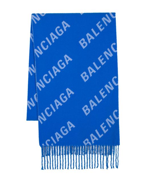 Balenciaga logo-jacquard scarf