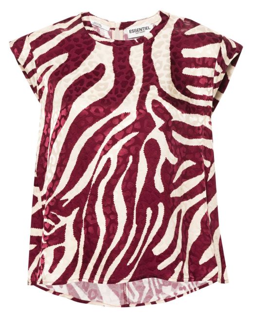 Essentiel Antwerp zebra-print blouse