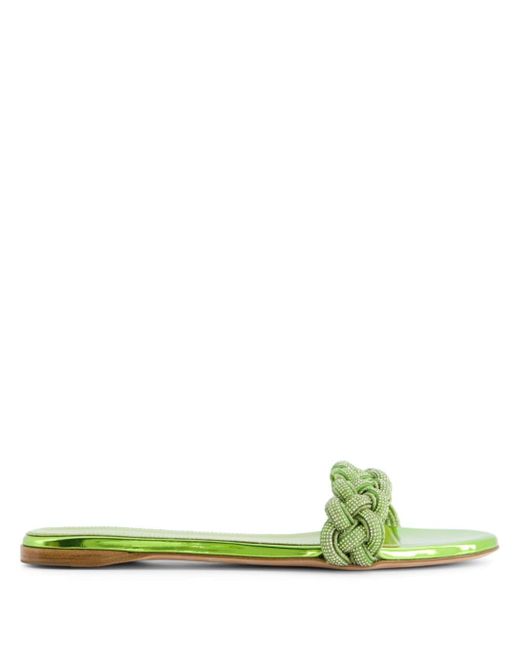 Giambattista Valli crystal-embellished braided sandals
