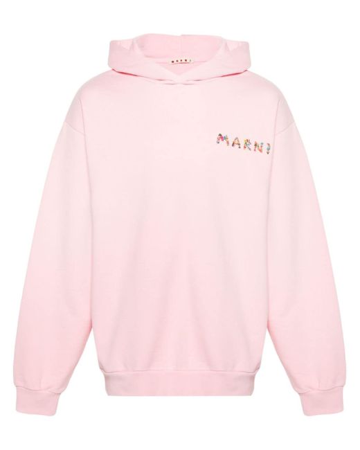 Marni logo-print hoodie