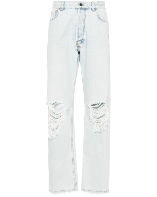 The Row Burted distressed straight jeans