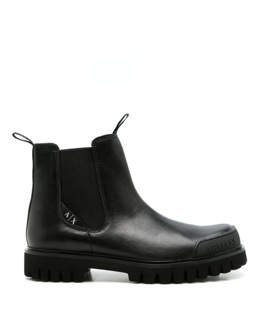Armani Exchange calf-leather ankle boots