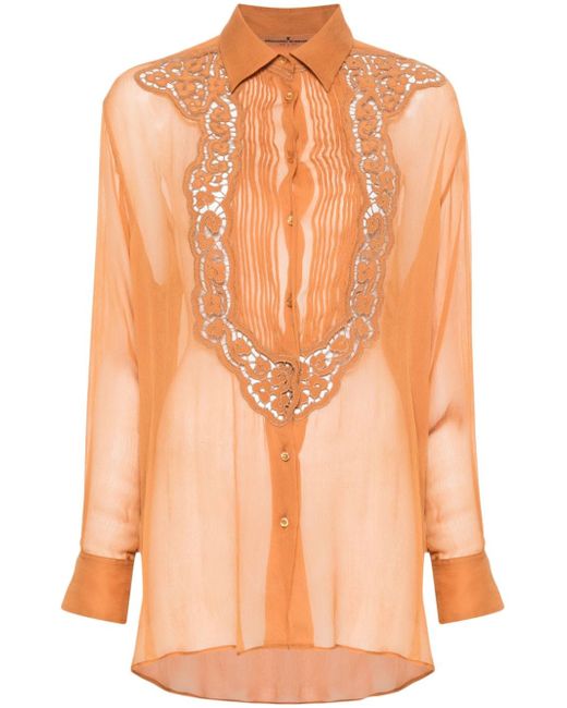 Ermanno Scervino silk georgette blouse