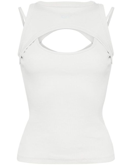 Off-White layered cut-out tank top
