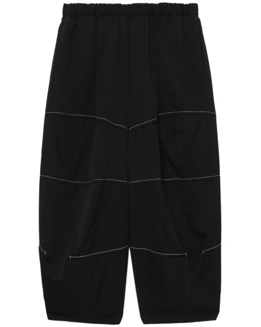 Comme Des Garcons Black tapered-leg cropped trousers