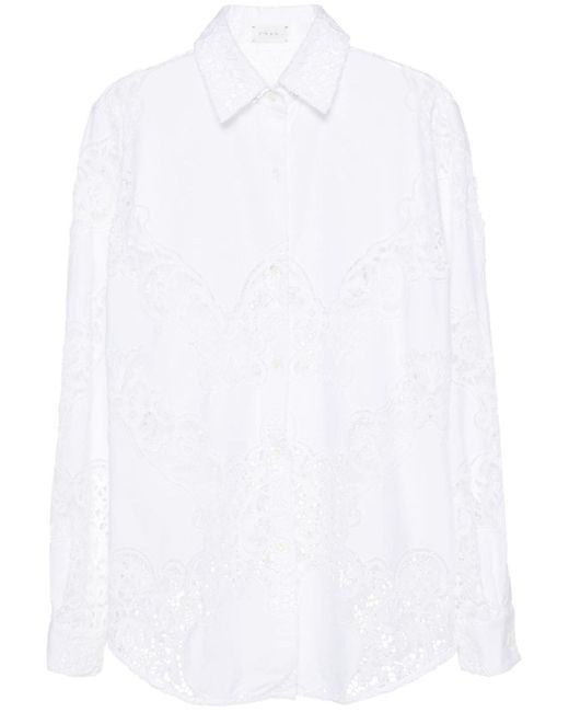 Magda Butrym panelled guipure-lace shirt