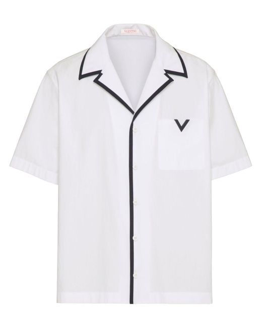 Valentino Garavani V-detail bowling shirt