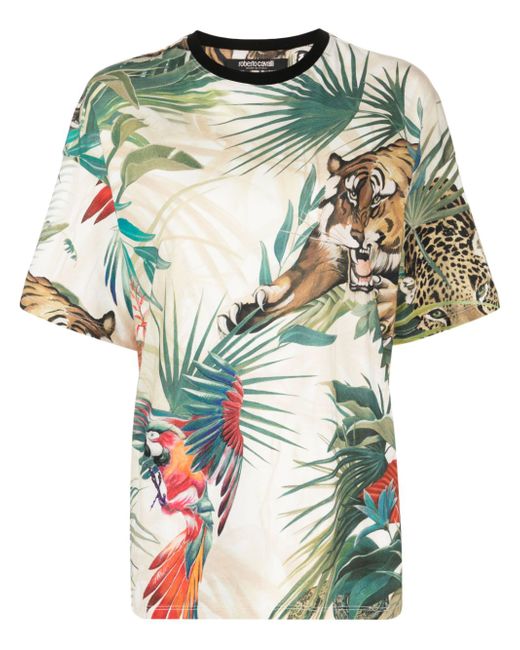 Roberto Cavalli jungle print T-shirt